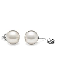 Pair of 13.0-14.0 mm, White South Sea Pearl Stud Earrings