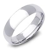 6mm Sterling Silver Wedding Band Ring