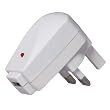 UK Universal White USB Travel Charger Adaptor for USB Type A connectors / iPod&reg;s / iPod classic&reg; 120GB / Microsoft Zune [all requires USB charging cable]