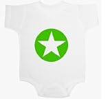 CIRCLED STAR GREEN Baby Ultrasoft Onesie