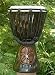 Carved Ganja Leaf Design Djembe Drum- 11-12 Tall x 7-8 Head
