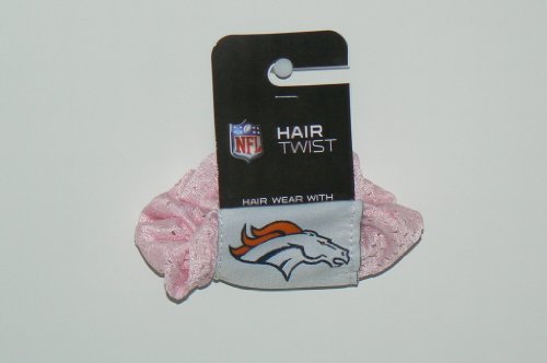 NFL Denver Broncos Pink Hair Scrunchie Ponytail Holder