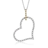 .15ct t.w. Diamond Heart Pendant Necklace In Gold. 18