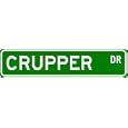 CRUPPER Street Sign ~ Personalized Family Lastname Sign ~ Gameroom, Basement, Garage Sign Novelty** ALUMINUM