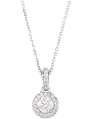Jewelplus 14K White Gold Diamond Entourage 18" Pendant/Necklace