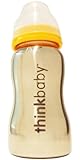 thinkbaby Stainless Steel Baby Bottle, Silver, 9 Ounce