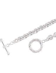 6.75 mm Fashion Link Bracelet Sterling Silver 7.5 Inch Ch691