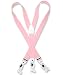 Men's PINK SUSPENDERS Y Shape Back Elastic Button & Clip Convertible