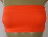 NEON COLORS! Nylon/Lycra Strapless Bandeau Crop Tube Top Bra/Swimwear Top in 3 Neon Colors. Available Junior Sizes S, M, L, XL (Please read details and measurements)