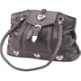 Embassy Large Brown Genuine Leather Purse Southwest Silver Heart Conchos