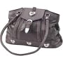 Embassy Brown Leather Bag Handbag Purse with Heart Accents