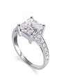 Nickel Free Sterling Silver 10mm Princess Cut Cubic Zirconia Polished Finished 2mm Band Womens Ring Size 5, 6, 7, 8, 9, 10