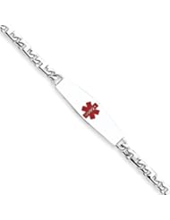 7 Inch 14k Gold White Gold Medical Jewelry Bracelet