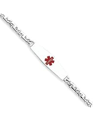 8 Inch 14k Gold White Gold Medical Jewelry Bracelet