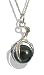 Solid Silver Haemitite Ball & Claw Pendant & Chain.