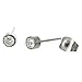 Birthday Stainless Steel Post Stud Earrings With Rhinestone (April Studs)