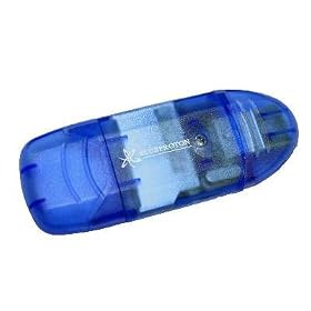 Click here to buy BlueProton USB 2.0 Mini 6-in-1 Single Slot Memory Card Reader Writer for SD SDHC MiniSD... by BlueProton.
