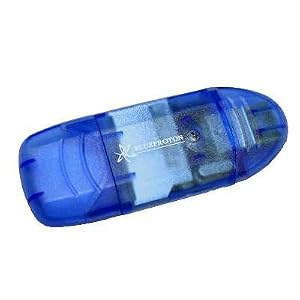 BlueProton USB 2.0 Mini 4-in-1 Single Slot Memory Card Reader Writer for SD SDHC MiniSD MMC rsMMC