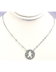 Its a Boy Sterling Silver Sparkling White Topaz Necklace