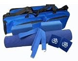 GoGo Basic Navy Yoga Kit with Sticky Mat, Blocks, Strap, Tote Bag & Yoga Wristbands -
