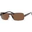 Hugo Boss 0316/S Men's Polarized Rectangular Full Rim Lifestyle Sunglasses - Semi Matte Brown/Havana/Brown