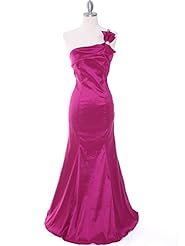  Lace One Shoulder Spaghetti Strap Floor Length Taffeta Mermaid Natural   Waistline Prom Dress  With Ruffles