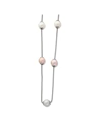 Sterling Silver 17in Freshwater Cultured Pearl Multi-str& w/ 2in ext. Necklace