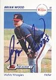 Brian Wood, Wichita Wranglers - Padres Affiliate, 1991 Line Drive Pre-Rookie Autographed Card