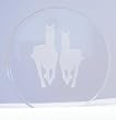 Acrylic Round Horses Cake Top