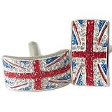 Union Jack Rhinestone Cufflinks