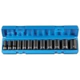 12 Piece 3/8 Drive Semi Deep 6 Point SAE Impact Socket Set by Grey Pneumatic
