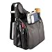 Buxton Leather Over the Shoulder Organizer Bag- Black