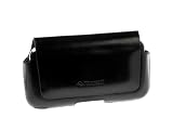 Krusell Leather Horizontal Multidapt Case with Spring Clip for Blackberry Curve 8350i - Black