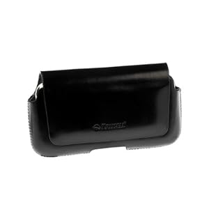 Krusell Leather Horizontal Multidapt Case with Spring Clip for Apple iPhone 1st Gen 8GB / 16GB - Black