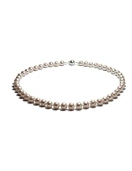 Blue Pearls - White cultured Pearl Classic Necklace - White BPS 1202 O Blanc