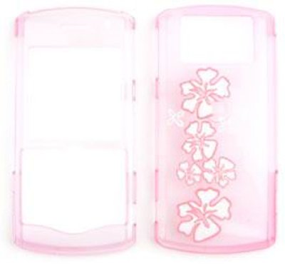 Blackberry Pearl 8100/8110/8120/8130 1/2 Hawaian Flower.Pink Hard Case/Cover/Faceplate/Snap On/Housing/Protector