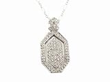 Antique Diamond Locket in White Gold by Barry Kronen