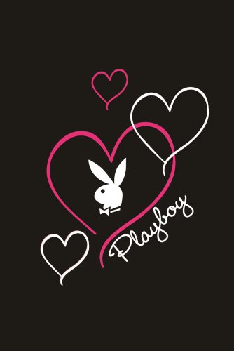 Playboy Fleecedecke SWEET HEART Schwarz