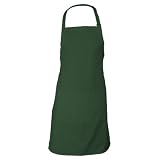 Chef Works F8 Butcher Apron, 34-Inch Length by 24-Inch Width, Hunter Green