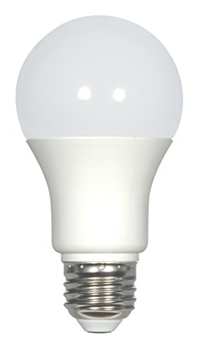 Satco S9213 A19 LED Frosted 3500K Medium Base Light Bulb, 7.6W