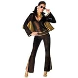 All New Secret Wishes Elvis Women Costume in Black (Sunglasses/Shoes not included)