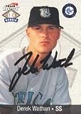 Derek Wathan, Utica Blue Sox - Marlins Affiliate Autographed Card