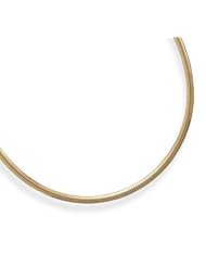 18" 22 Karat Gold Plated 4mm Domed Omage Necklace