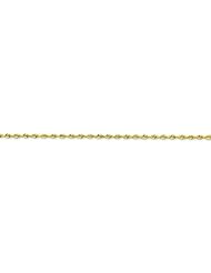 14K Gold 2mm Diamond Cut Quadruple Rope Chain 30"