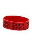 Disturbed Red Face Rubber Bracelet