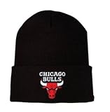NBA Retro Vintage Chicago Bulls Cuff Beanie - Black