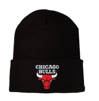 NBA Retro Vintage Chicago Bulls Cuff Beanie - Black