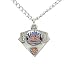 New York Mets Chain Necklace & Enameled Pewter Pendant - MLB Baseball Fan Shop Sports Team Merchandise