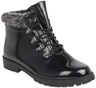 Outdoor Elements Women's Water-Repellent Wide Width Hiker Boots Black Patent,7