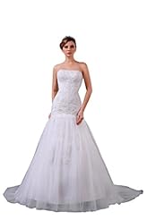 Strapless Lace-Up  Dress with a Court Train 